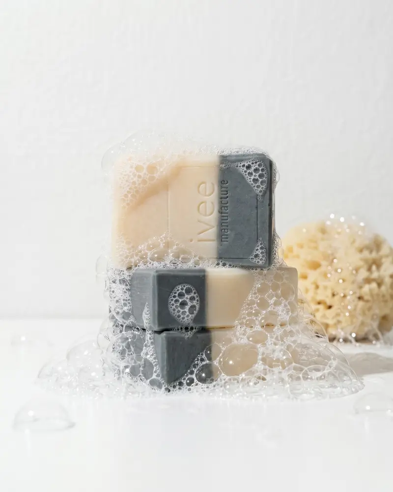 minimal blue soap